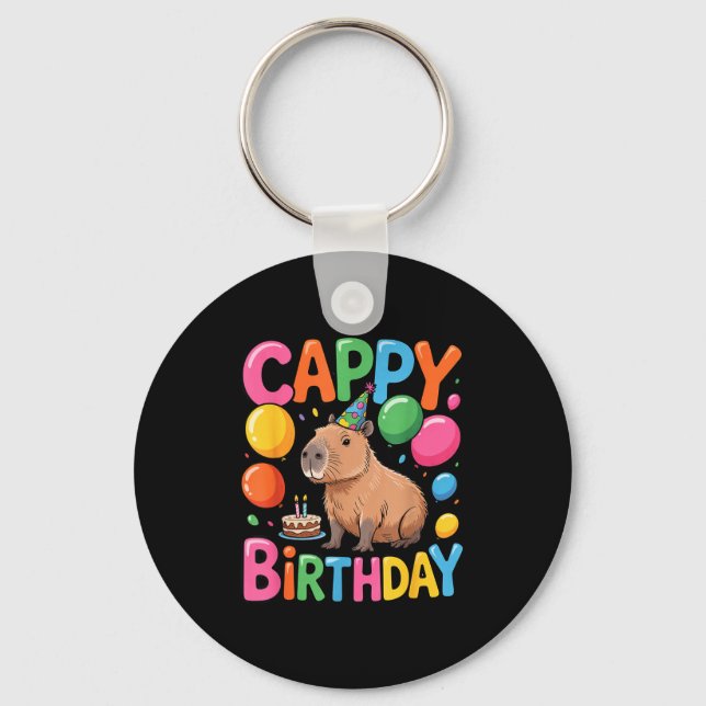 Llavero Funny Cute Capy Capybara Animal Birthday Party Sup (Anverso)