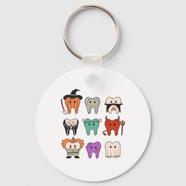 Llavero Funny Cute Monstruos de Higiene Dental Teeth Squad (Anverso)