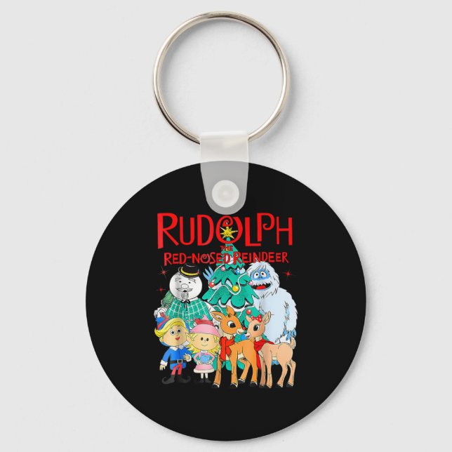 Llavero Funny Cute Rudolph The Red Nosed Reindeer Christma (Anverso)