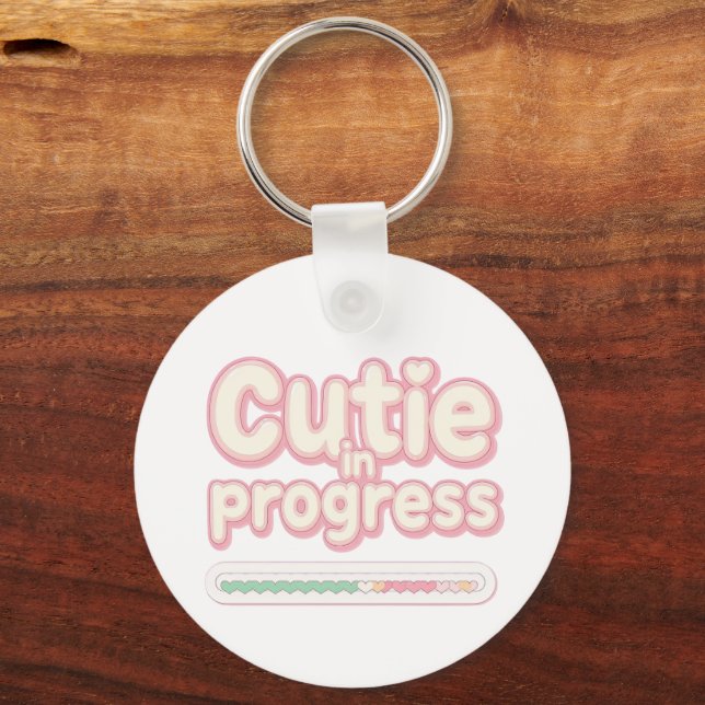 Llavero Funny "Cutie in Progress" Loading Bar (Anverso)