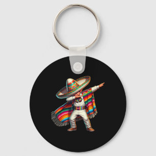 Llavero Funny Dabbing mexicano Poncho Sombrero Cinco de ma