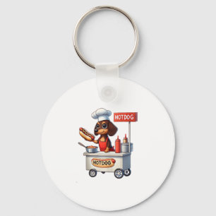 Llavero Funny Dachshund Sausage Dog Weenie Hotdog Sandwich