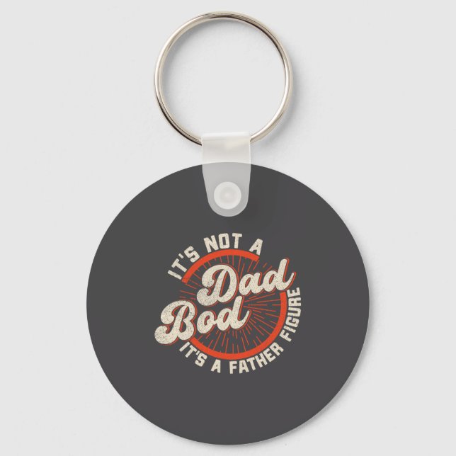 Llavero Funny Dad Bod Father Figure Quote Gift  (Anverso)