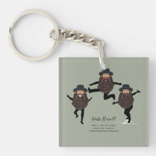Llavero FUNNY Dancing RABBI personalizado con texto