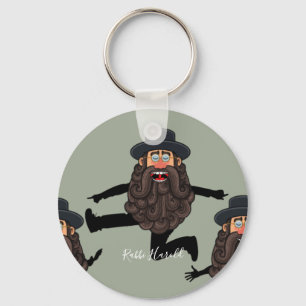 Llavero FUNNY Dancing RABBI personalizado con texto