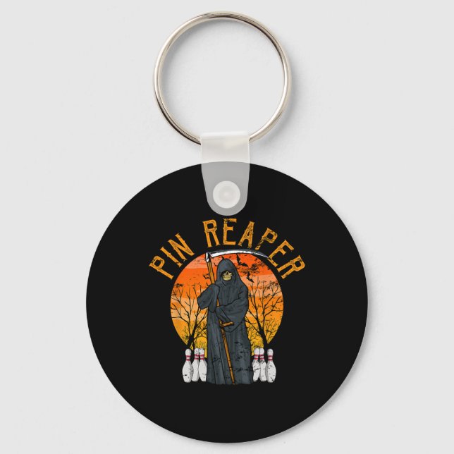 Llavero Funny Death Bowling Grim Reaper Bowler Gifts Men O (Anverso)