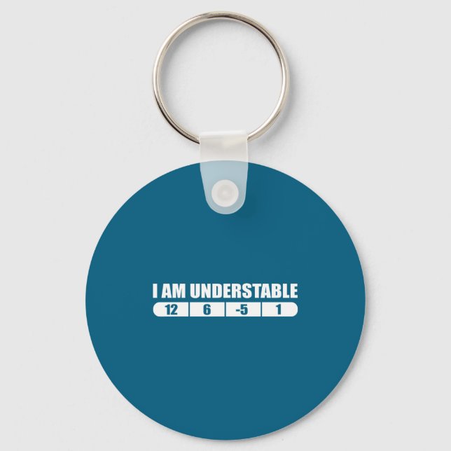 Llavero Funny Disc Golf Quote Design, I Am Understable Fri (Anverso)