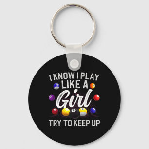 Llavero Funny Diseño De Billiards Para Mujeres Chicas Pool