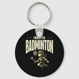 Llavero Funny Dminton Player Love Shuttle Diseño 4