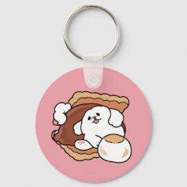 Llavero Funny Dog and S’more Design – Kawaii Pet Lover Pun