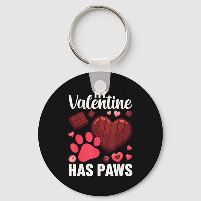 Llavero Funny Dog Owner Valentines Day Heart Women Girls  (Anverso)