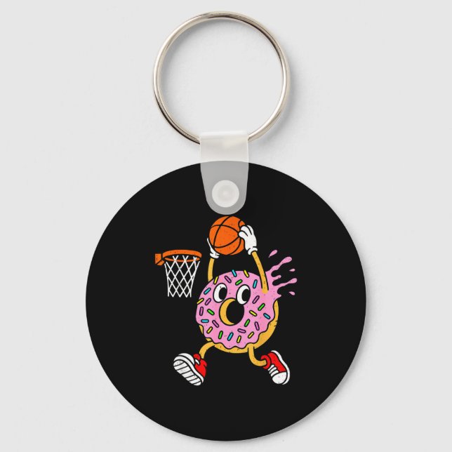 Llavero Funny Donut Dunking Basketball Doughnut Food Champ (Anverso)