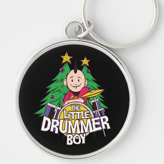Llavero Funny Drums Navidades Diseño Para Beber Boy (Frente)