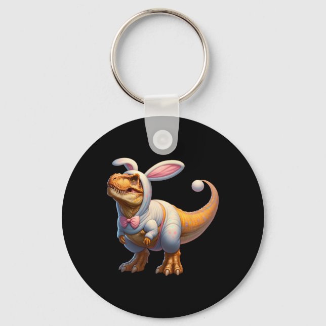 Llavero Funny Easter Bunny Dinosaur T-rex Apparel Uni-adul (Anverso)