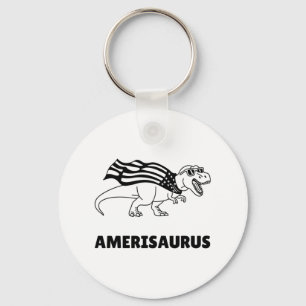 Llavero Funny Eeuu Patriot Dinosaur Con Donantes De Bander