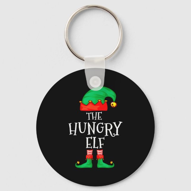Llavero Funny Elf Family Christmas The Hungry Elf Sweater  (Anverso)