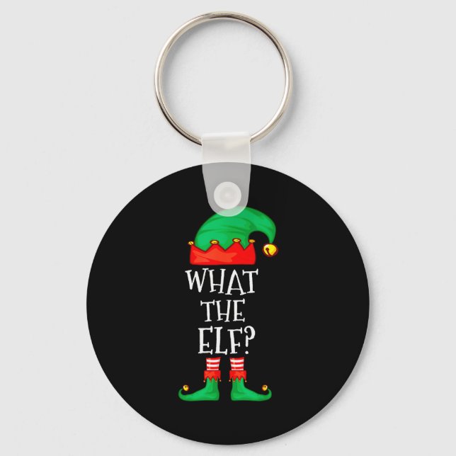 Llavero Funny Elf Family Christmas What The Elf Sweater Me (Anverso)