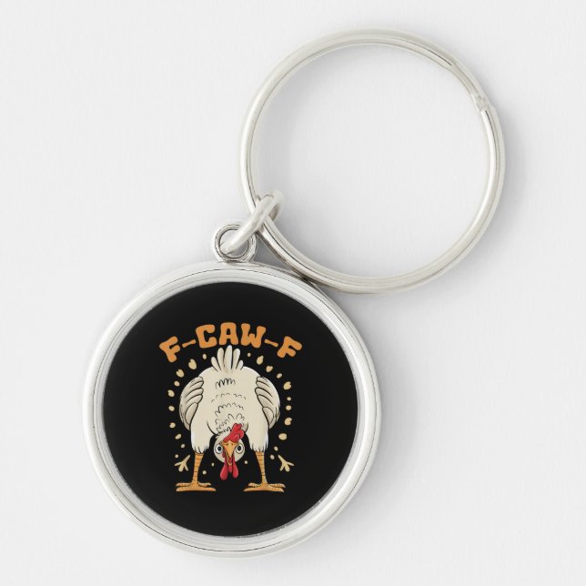 Llavero Funny F-Caw-F Chicken F-Caw-F Chicken Vintage Grap (Frente)