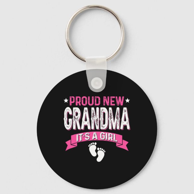 Llavero Funny Family Gender Reveal Proud New Grandma It's  (Anverso)