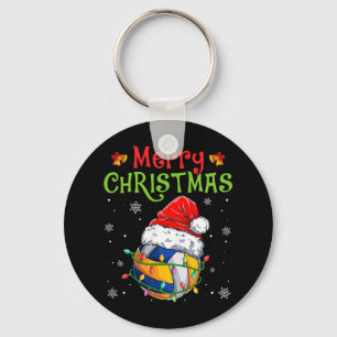 Llavero Funny Feliz Voleibol de Navidad Santa Hat Xmas Li