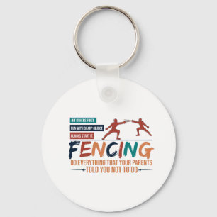 Llavero Funny Fencing Fencer Tee - Todo de tus Padres