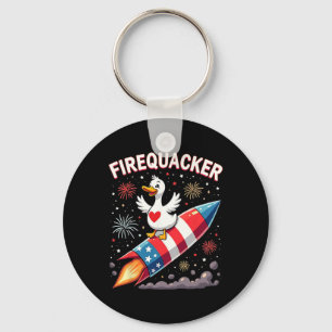 Llavero Funny Firecracker Duck Goose 4 De Julio Patriótico