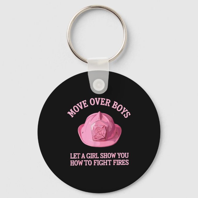 Llavero Funny Firefighter Art For Women Girls Fire Fighter (Anverso)