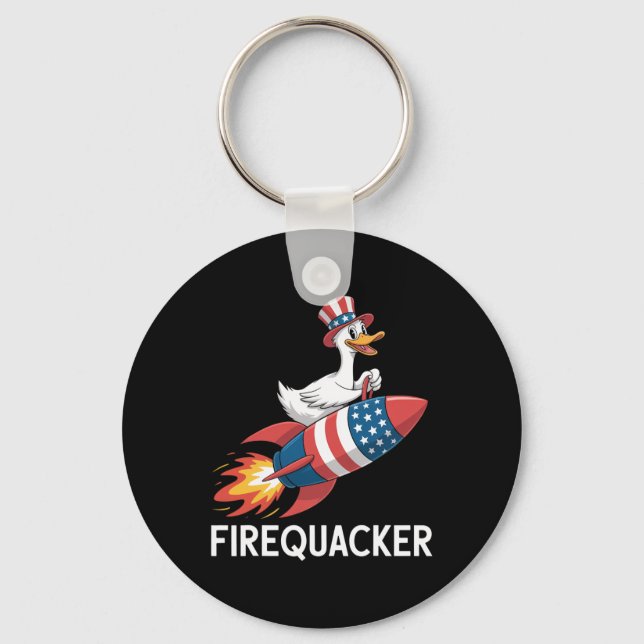Llavero Funny Firequacker Se Independencia De Camisas El 4 (Anverso)