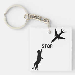 Llavero Funny Flight Pilot Aviation Black Cat Gameday