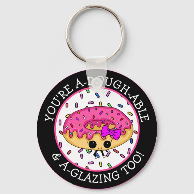 Llavero Funny Flirty Donut Pun (Anverso)