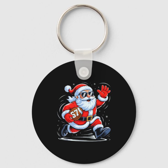 Llavero Funny Football Santa 67 Christmas Xmas Holiday Boy (Anverso)