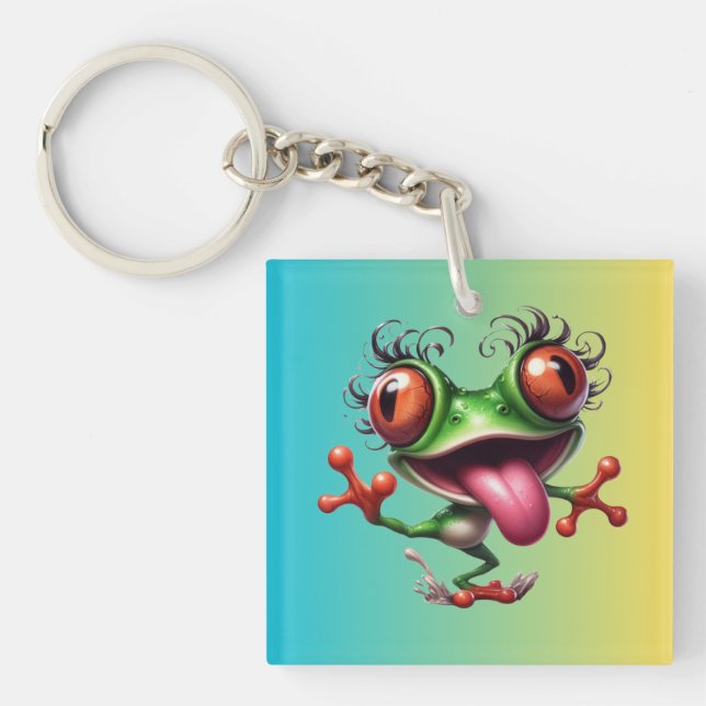 Llavero Funny Frog Columbus Day Keychain (Frente)