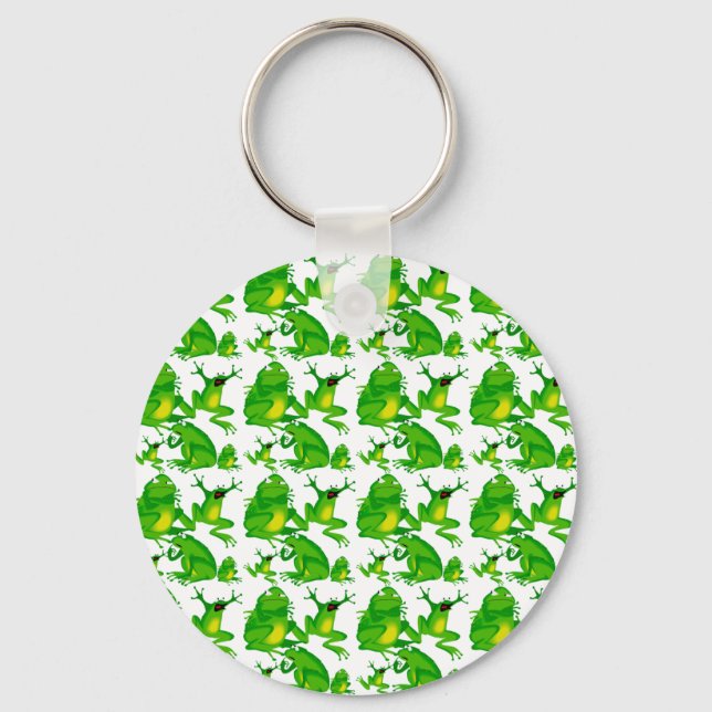 Llavero Funny Frog Emotions Mad Curious Scared Frogs (Anverso)