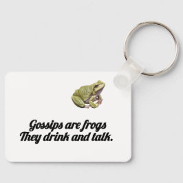 Llavero ✨ Funny Frog Gossip Quote Keychain | GetMotivWear 