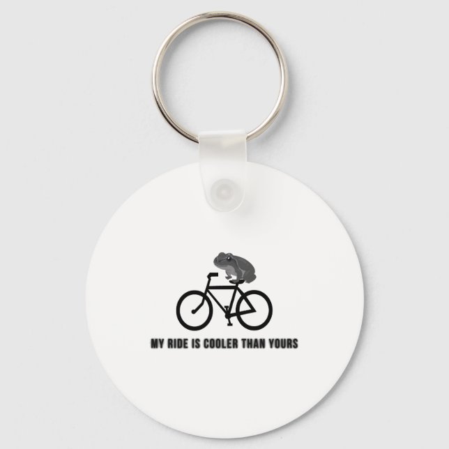 Llavero Funny Frog on Bike T-Shirt | Cool Cycling Animal  (Anverso)