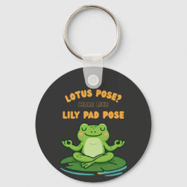 Llavero Funny Frog Yoga Personalizado Lotus Lily Pad Pose