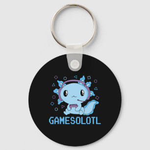 Llavero Funny Gamesolotl Anime Kawaii Gaming Axolotl Video