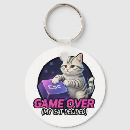 Llavero ​Funny Gaming Cat Gamer Gift - My Cat Decided Game