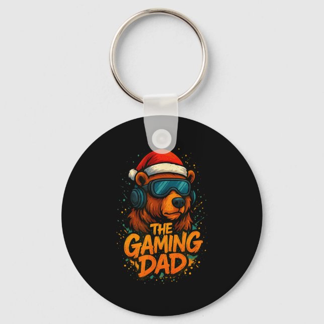 Llavero Funny Gaming Dad Christmas Outfit Gamer Gift  (Anverso)