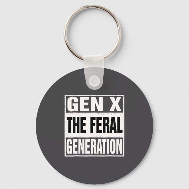Llavero Funny Gen X The Feral Generation Retro Humor Sayin (Anverso)