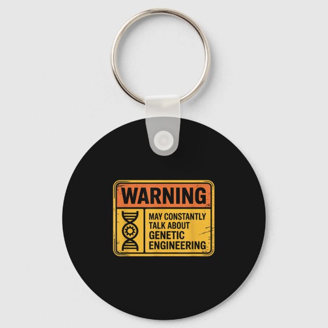 Llavero Funny Genetic Engineering Warning Sign Bioengineer (Anverso)
