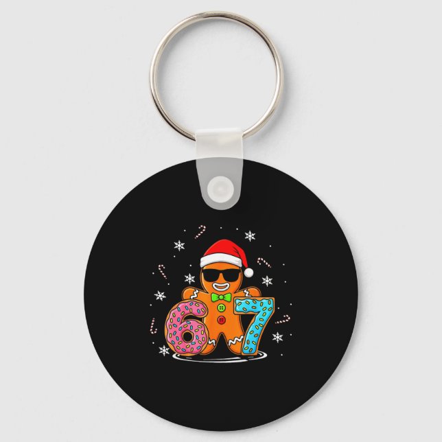 Llavero Funny Gingerbread 67 Six Seven Ice Cream Drip Chri (Anverso)