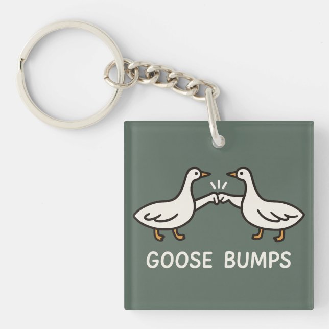 Llavero Funny Goose Bump Personalizado | Fist Bump Geese A (Frente)