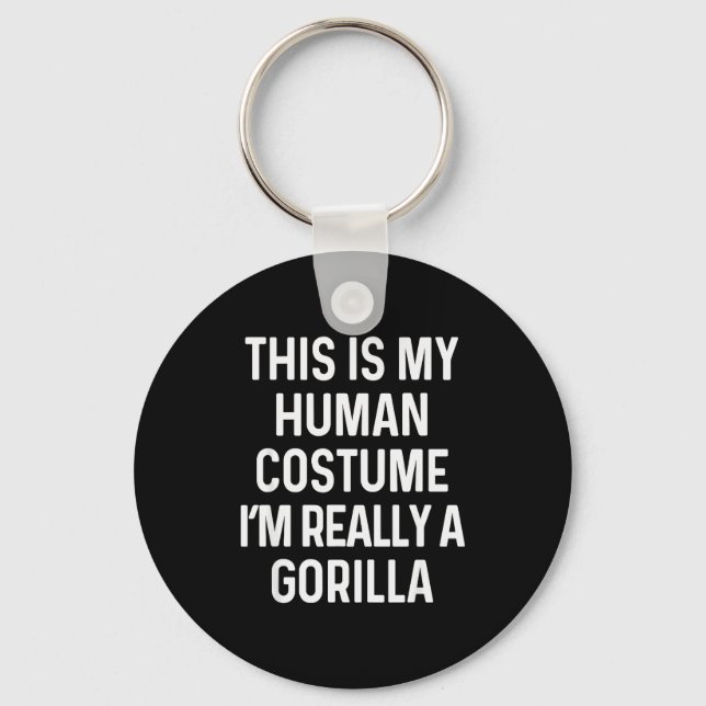 Llavero Funny Gorilla Costume Shirt Halloween Adults Kids  (Anverso)