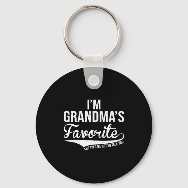 Llavero Funny Grandma's Favorite Grandson &amp; Granddaugh (Anverso)