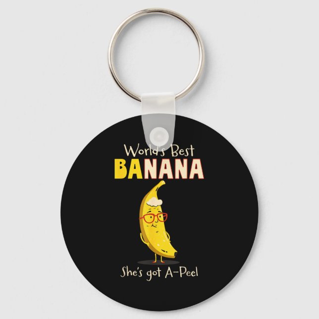 Llavero Funny Grandmother World's Nana Banana Pun  (Anverso)