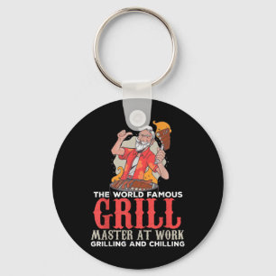 Llavero Funny Grill Master Bbq Amantes Foodies Chef Fumado