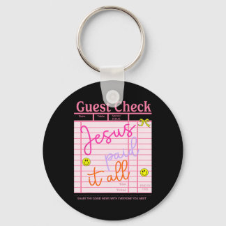 Llavero Funny Guest Check Jesus.paid It All Christian East