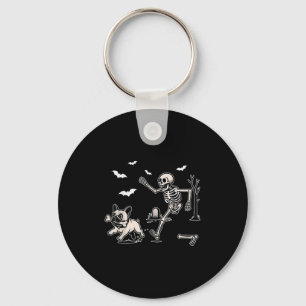 Llavero Funny Halloween Bulldog francés Skeleton Soky Men 