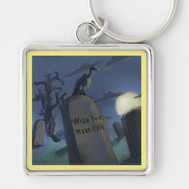 Llavero Funny Halloween Headstone Comic Jumbo Keychain (Frente)